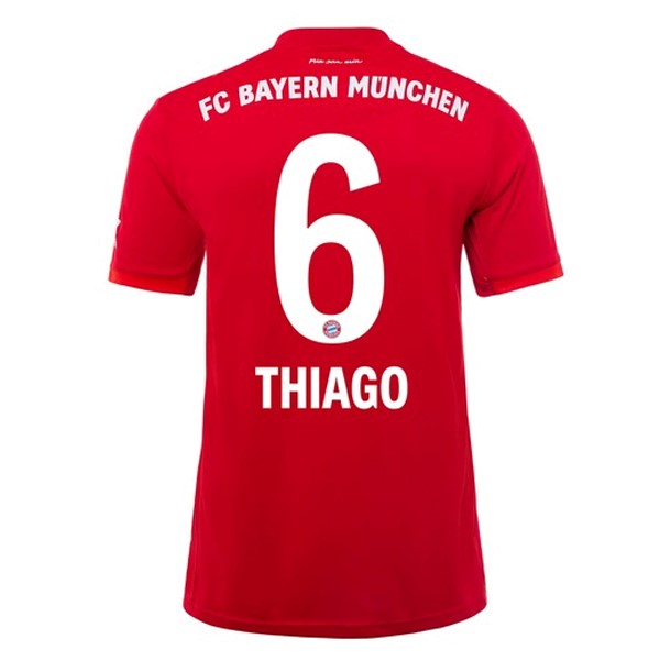Camiseta Bayern Munich NO.6 Thiago Primera equipación 2019-2020 Rojo